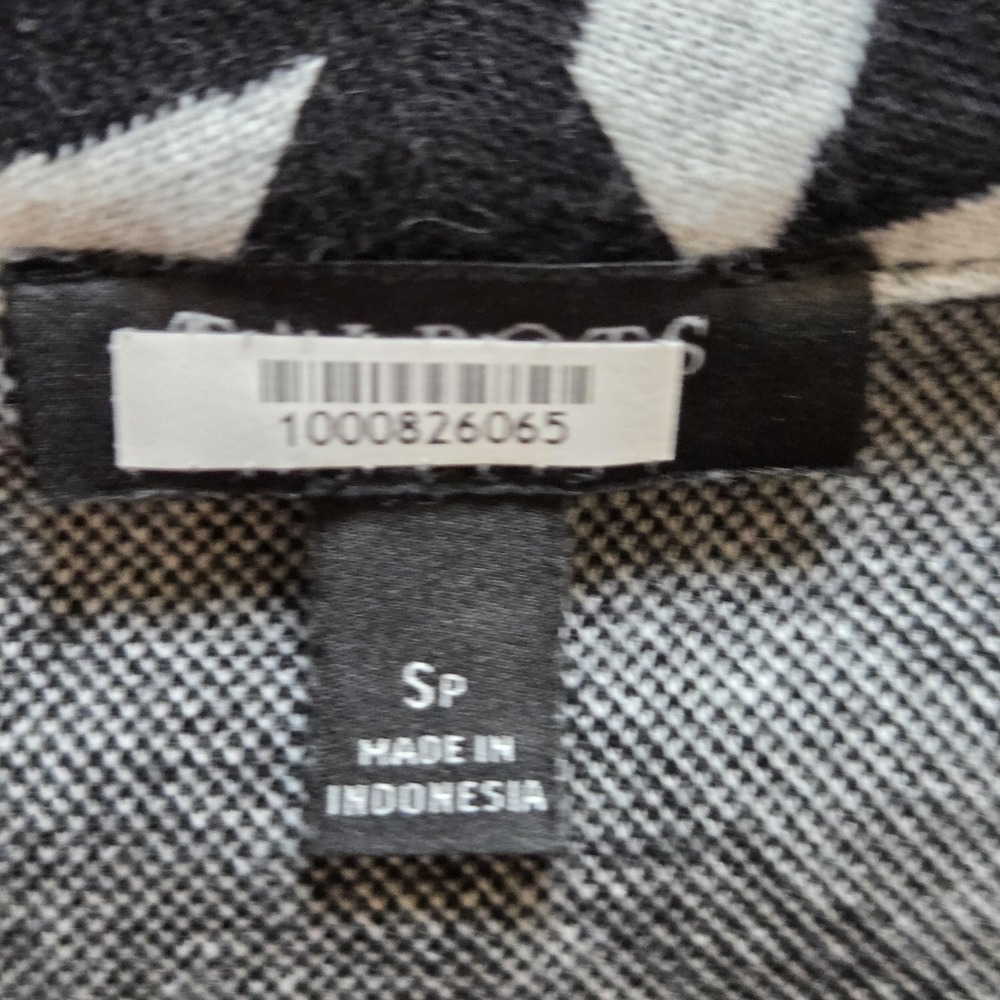 Talbots Sweater Womens Petite Small Gray Houndstooth Boat Neck Knit Pullover - Picture 4 of 7